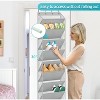 Attop 10 Tier Clear Over the Door Shoe Organizer Storage, Deep Pockets Large Hanging Shoe Rack for Closet Door, Fit 20 Pairs Holder Hanger (Grey) - 4 of 4