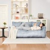 Hooseng 65" Faux Fur Loveseat Sofa, Oversized Lounge Couch for Adults, Fluffy Lazy Sofa with Memory Foam Filler, Big Comfy for Living Room, Bedroom - 3 of 4
