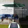Best Choice Products 10ft Solar LED Offset Hanging Outdoor Market Patio Umbrella w/ Adjustable Tilt - 3 of 4