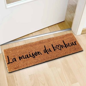 Evideco French Home Goods Sheltered Long Narrow 30 in. x 10 in. Front Door Mat Coir Coco Fibers - 1 of 4