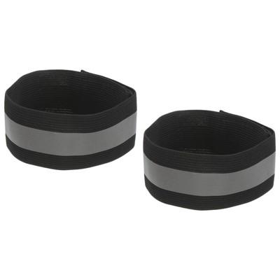 Unique Bargains Reflective Bands for Arm Wrist Ankle Leg Strip Wide Green 2 Pack