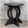 Uttermost Traditional Farmhouse Mango Wood Round Accent Table 24" Wide Weathered Black for Living Room Bedroom House Home Office - 2 of 2