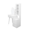 CAVINAS Makeup Organizer Black Vanity Desk Large Storage Dressing Table with Mirror Modern for Bedroom - 2 of 4