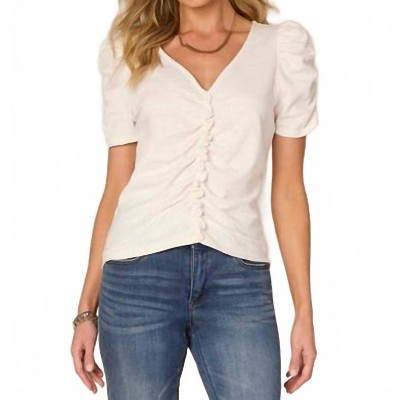 Women's Ruched Front Knit Top - Democracy