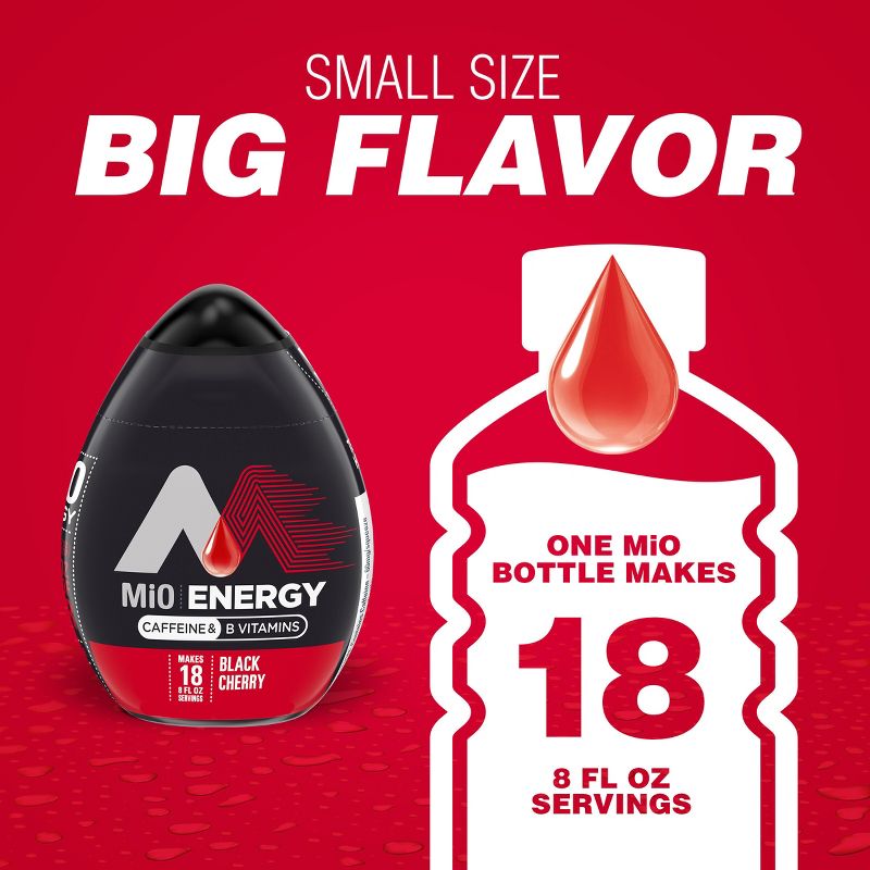 MiO Energy Black Cherry Liquid Water Enhancer - 1.62 fl oz Bottle, 5 of 15