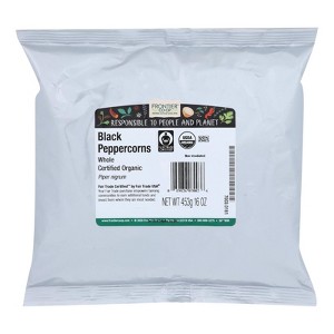 Frontier Co-Op Peppercorns Organic Fair Trade Certified Whole Black - 1 lb - 1 of 4