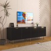 ORRD Modern Black TV Cabinet for 80" TVs, Stylish Stand for Living Room & Bedroom - 2 of 4