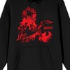 Dungeons & Dragons Red Dragon and Title Logo Men's Black Graphic Hoodie - 2 of 3