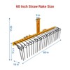 Landscape Rake, Tractor Rake - 60'' 3 Point with Powder Coated Steel Tines, Fit for Cat 0, Cat1 Tractors (Pine Straw Rake) - 2 of 4