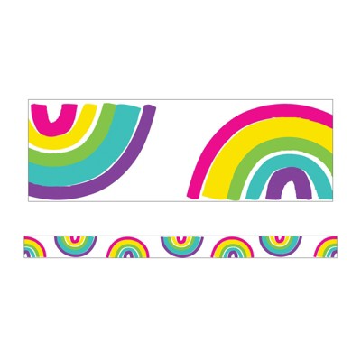 Carson Dellosa Education Kind Vibes Rainbows Straight Borders, 36 Feet (Pack of 6)