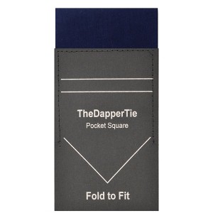 TheDapperTie - Men's Cotton Flat Pre Folded Pocket Square on Card - 1 of 3