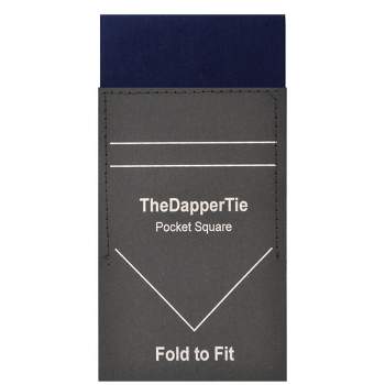 TheDapperTie - Men's Cotton Flat Pre Folded Pocket Square on Card