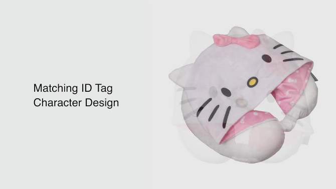 Hello Kitty Kids&#39; Hooded Neck Pillow with Luggage Tag, 2 of 7, play video