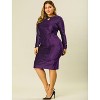 Agnes Orinda Women's Plus Size Christmas Slim Fit Party Glitter Cocktail Sequin Midi Bodycon Dresses - 3 of 4