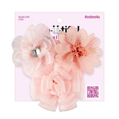 scünci Flower Salon Hair Clips - 3ct