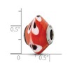 Black Bow Jewelry Red with Dots Murano Glass & Sterling Silver Bead Charm, 17mm - 4 of 4