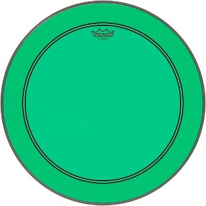 Remo Powerstroke P3 Colortone Green Bass Drum Head - 1 of 2