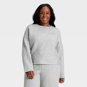 Women's Quilted Lounge Sweatshirt - Auden™ - 1 of 3