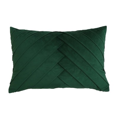 dark green lumbar pillow