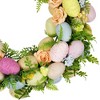 Northlight Artificial Floral Easter Egg Spring Wreath - 15" - 3 of 4