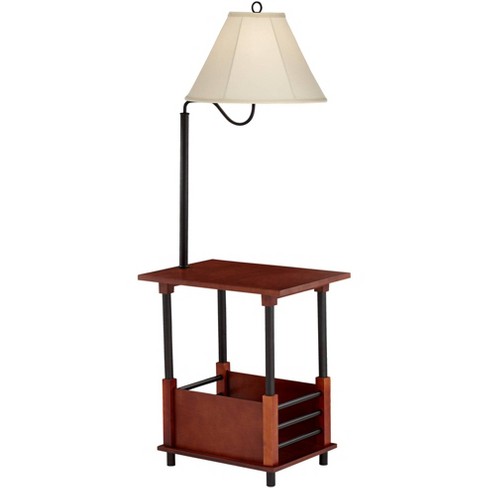 Mission Floor Lamp End Table Swing Arm, Side Table With Swing Arm Lamp