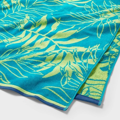 XL Jacquard Palm Leaf Beach Towel - Sun Squad&#8482;_1