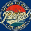 Men's Design By Humans Vintage Sunset Papi, The Man, Myth, Legend By COVI Tank Top - 2 of 2