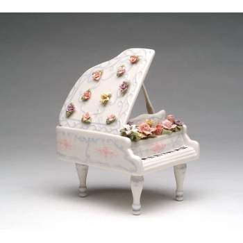Kevins Gift Shoppe Hand Crafted Ceramic Grand Piano Music Box