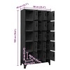vidaXL Locker Cabinet Anthracite Steel 35.4 x 15.7 x 70.9 in - 4 of 4