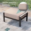 Sonkuki 2-Piece Ottomans with Solution-Dyed Fabric Cushion, Ideal for Patio - 4 of 4