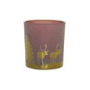 Glass Tea Light Holder with Woodland Scene (Set of 3) - 2 of 4