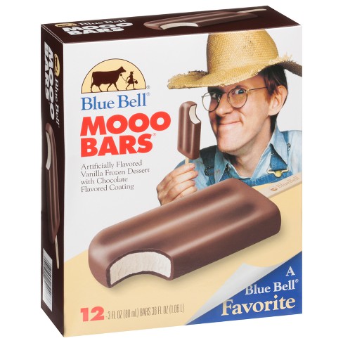 Blue Bell Mooo Ice Cream Bars - 36oz/12ct : Target