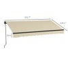 Sapphtopaz 12'x10' Retractable Awning Manual Patio Awnings Sunshade Shelter 280gsm UV Resistant with Manual Crank Handle - 4 of 4