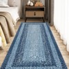 Washable Area Rug, Vintage Accent Rug, Braided Print Carpet, Low Pile Non-Shedding Kitchen Rugs with Non Slip Backing, Foldable Rug - 4 of 4