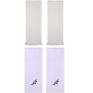 REGALWOVEN 4 Pcs Bathroom Decor Cotton Soft Absorbent Floral Embroidered Hand Towel 13" x 29" - 1 of 4