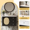30" Rattan Bathroom Vanity with Sink, Cottage Country Wall Mount Floating Bathroom Vanity with Storage Cabinet - 4 of 4