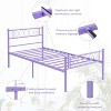 Bed Frame with Headboard and Footboard Featuring Iron Heart Design, Platform Bed for Boys and Girls, No Box Spring Needed, Easy Assembly - 3 of 4