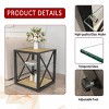 Furnlinspire Nightstand 1 Piece Modern Endtable Nightstand, Industrial Style, Mid Century Modern, Storage Shelf, Brown, 17.72"*17.72"*21.0" - 4 of 4