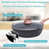SUGIFT Nonstick Pots and Pans Set, 10 Pcs Induction Kitchen Cookware Sets (Black Granite) - 3 of 4