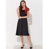 INSPIRE CHIC Women's Cap Sleeve Business Open Front Sheer Mesh Crop Bolero Shrug - 2 of 4