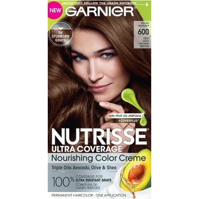 Garnier Nutrisse Ultra Coverage 100% Gray Coverage Permanent Hair Color ...