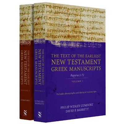 The Text of the Earliest New Testament Greek Manuscripts, 2 Volume Set - by  Philip Comfort (Hardcover)