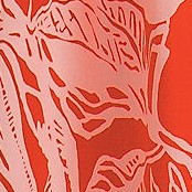 mandarin orange etched leaves