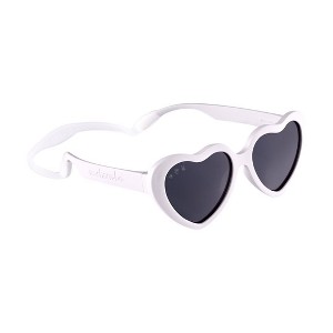 Roshambo Bend-in-Half Flexible Heart Kids Sunglasses | Made in Italy | Polarized UV400 Lens | Carrying Sleeve, Silicone Strap & Ear Locks Included! - 1 of 4