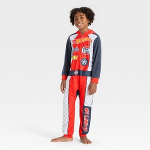 Boys' Hot Wheels Racing Union Suit - Gray/Black - 1 of 3