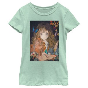 Girl's Harry Potter Hermione and Crookshanks T-Shirt - 1 of 4