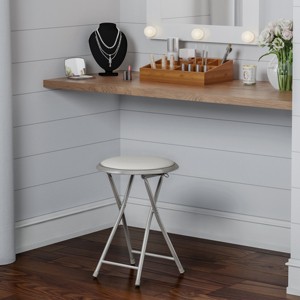 Hasting Home Backless 18-Inch Folding Stool with 225lb Capacity - 1 of 4