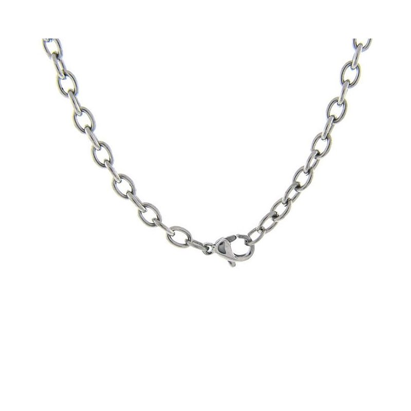 Men&#39;s Stainless Steel Fleur De Lis Dog Tag Chain Necklace, 2 of 3