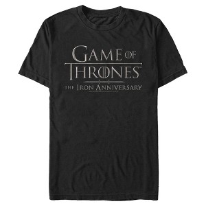 Men's Game of Thrones Iron Anniversary Metal Logo T-Shirt - 1 of 4