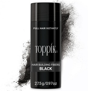 Toppik Hair Building Fibers, Fill In Fine or Thinning Hair Instantly Thicker, Fuller Looking Hair , Black .97 OZ - 1 of 3